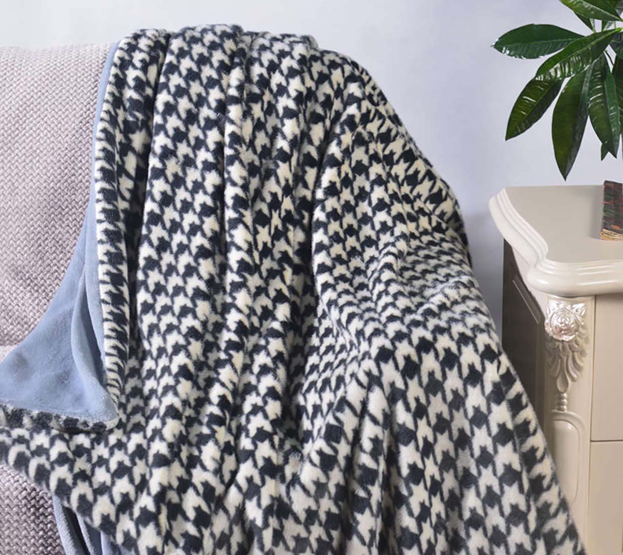 Marten Fur Blanket With Flannel Backing #BL0102