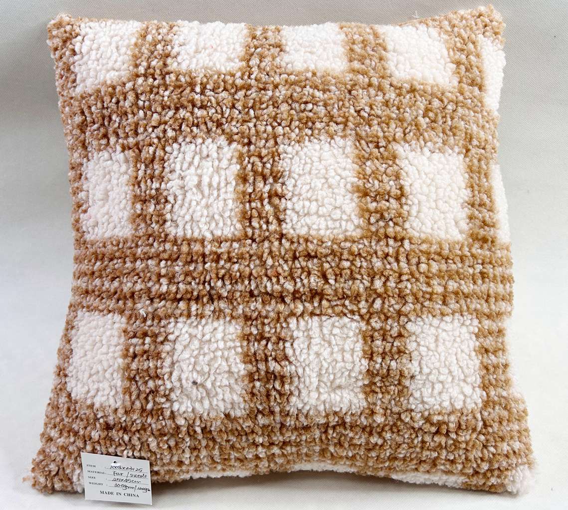 Printed Wheat Fur Cushion