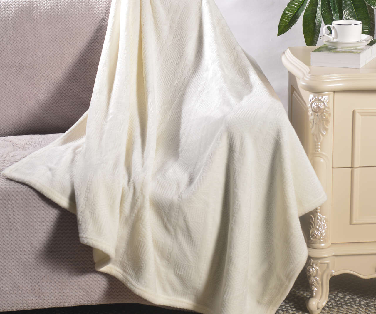 Flannel Jacquard Blanket #BL0305