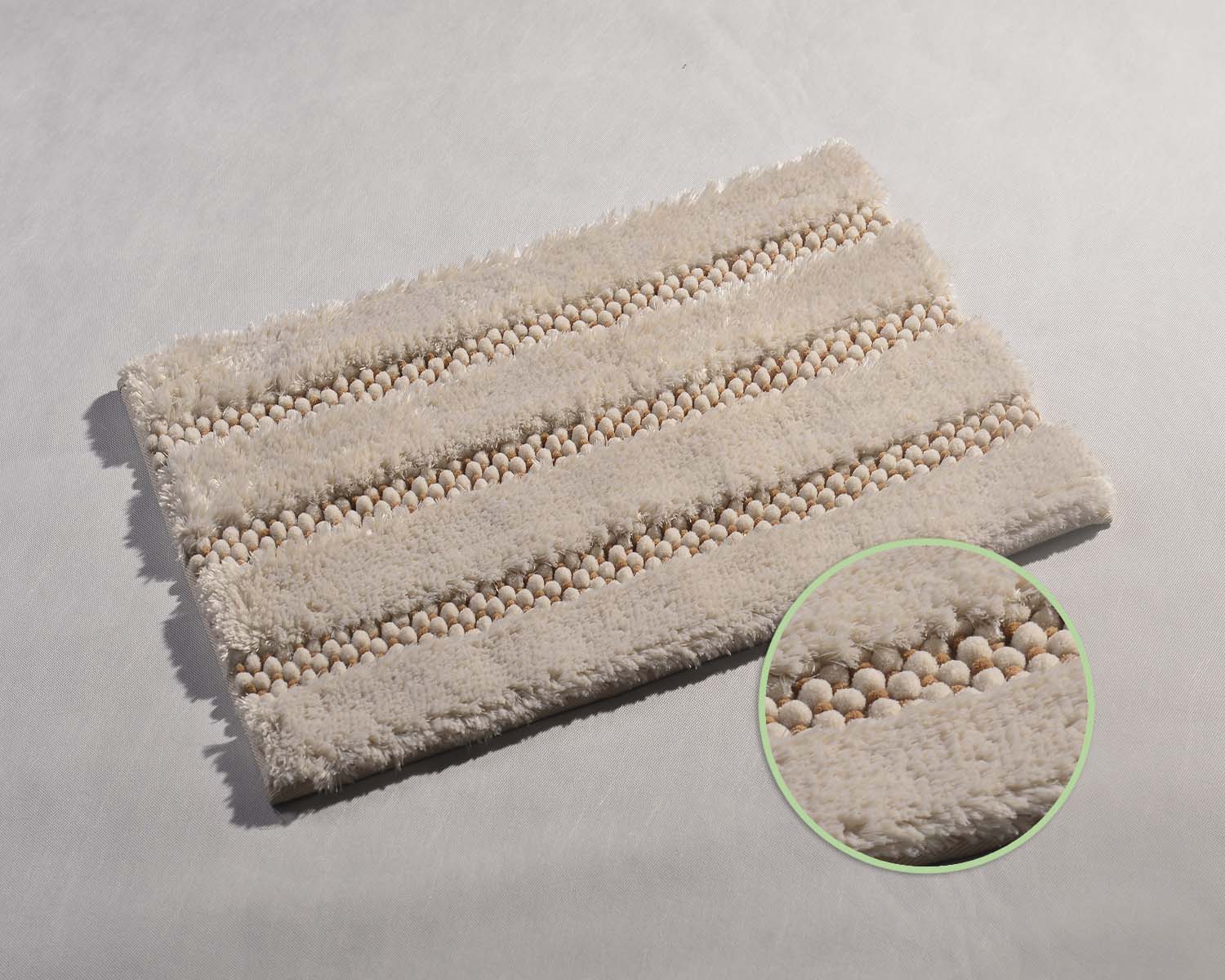 Pearl Yarn And Chenille Bath Mat With Latex Backing  #BM0037